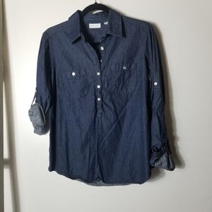 NEW YORK & COMPANY JEAN 100% COTTON BLOUSE SIZE SMALL